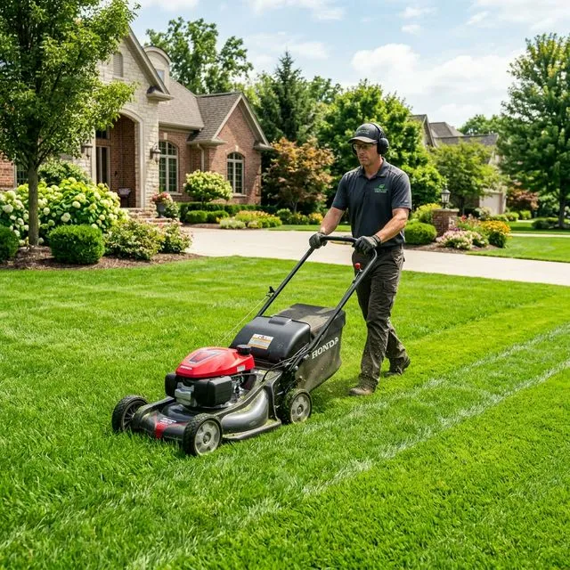 Lawn mowing in Thornton